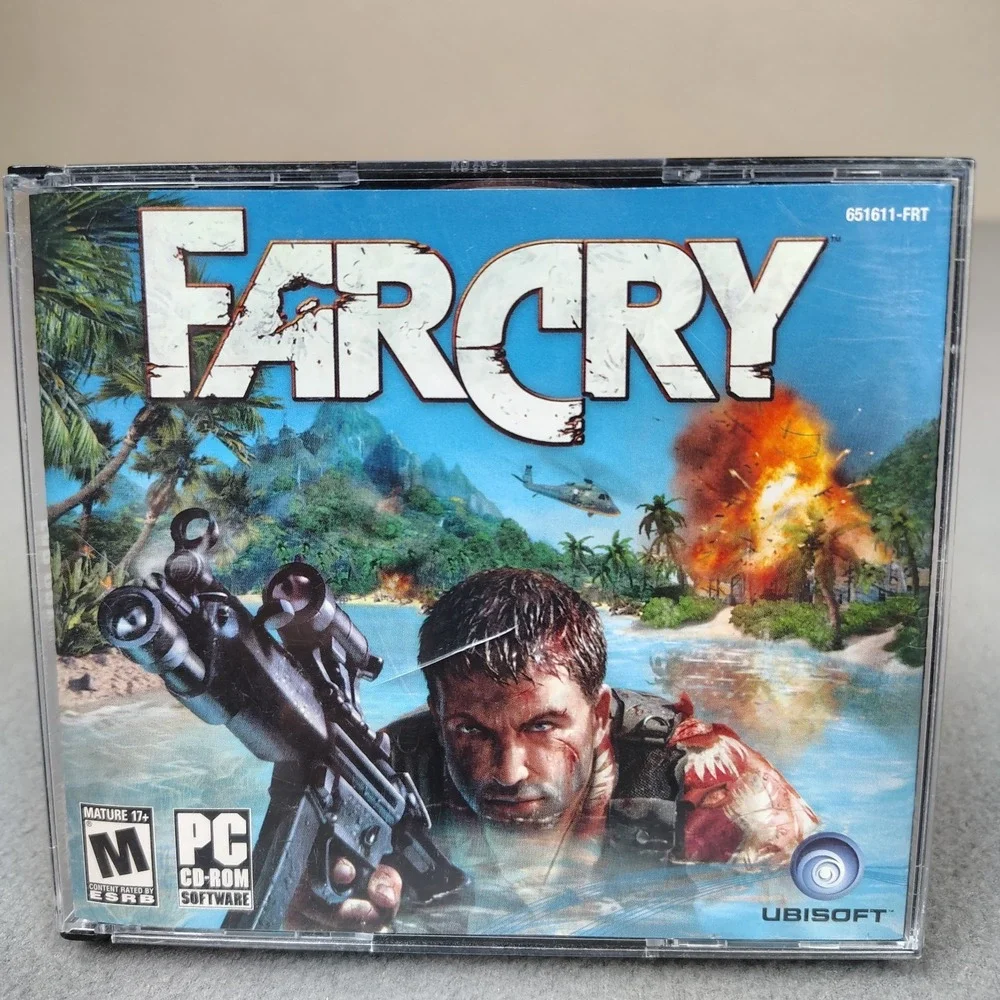 Far Cry 1 Ubisoft PC Game CD-ROM Set 5 Disc (2004) Vintage Gaming Mature Shooter